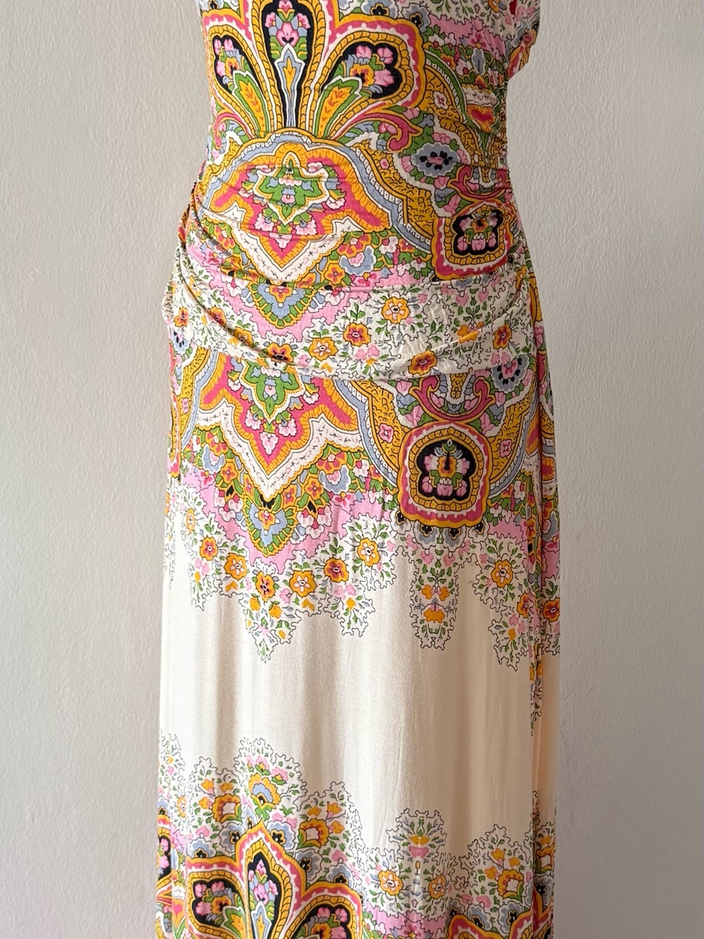 Plenty by Tracy Reese Anthropologie Boteh Cross Back Maxi Dress Size Medium - Picture 5 of 11